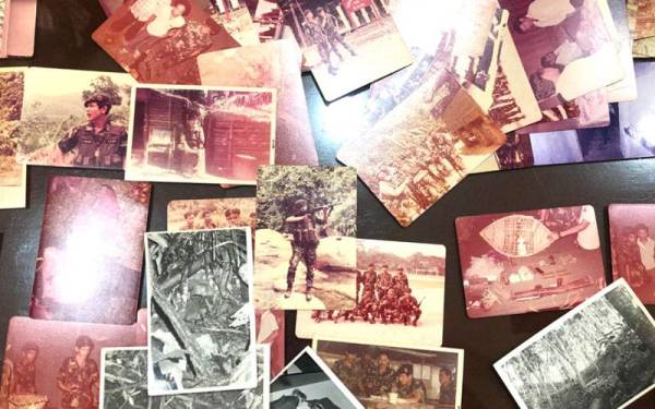 Gambar-gambar yang tersimpan turut tertera tarikh memori itu dirakam mengingatkan Mejar Jeneral (B) Datuk Tengku Ahmad Noor Tuan Chik,63, terhadap peristiwa yang dilalui semasa menetang komunis.