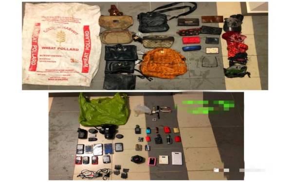 Antara barangan yang dirampas polis selepas seorang remaja berusia 18 tahun ditahan di Rantau Panjang pada 26 Febuari lalu.