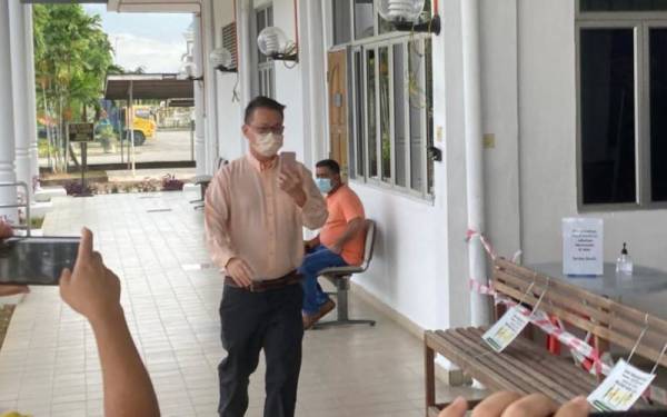 Tertuduh ketika hadir di Mahkamah Majistret Bukit Mertajam pada Isnin.