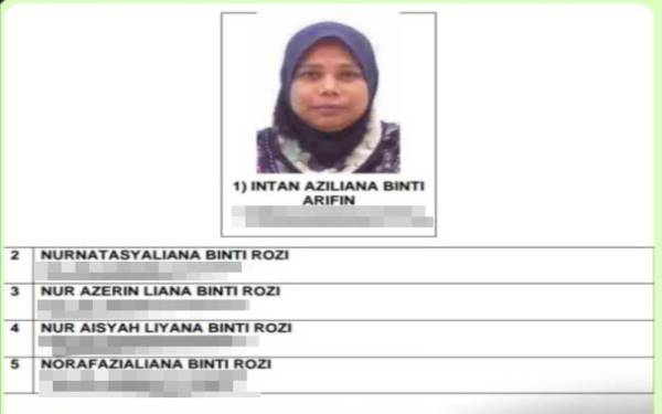 Ibu bersama empat anak perempuannya diminta tampil untuk menjadi saksi perbicaraan di Mahkamah Sesyen Besut, pada 9 September ini (Foto: Ihsan IPD Setiu)