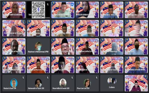 Warga IPG Kampus Ipoh melancarkan program Semarak Merdeka Hari Malaysia secara maya, Jumaat lalu. Foto: ihsan IPG