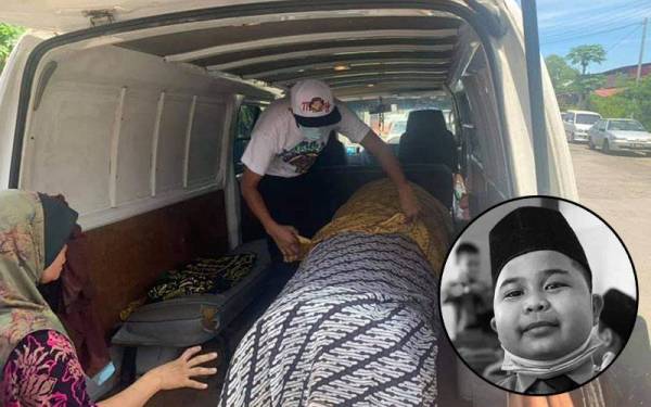 Jenazah Aming dibawa ke tanah perkuburan Kampung Titingan, Tawau.