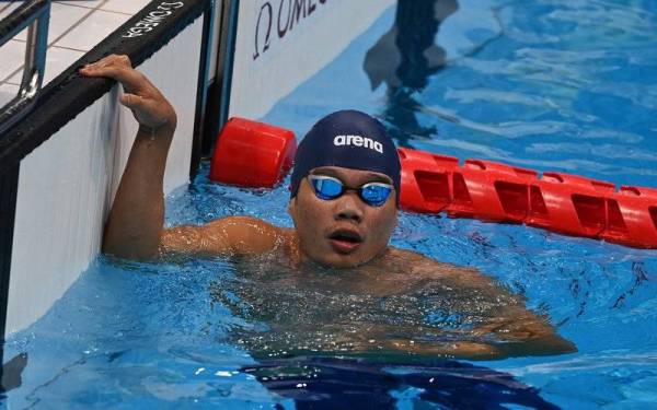 Perenang paralimpik negara, Muhammad Nur Syaiful Zulkafli beraksi dalam saringan lelaki 50 meter (m) gaya bebas lelaki S5 di Pusat Akuatik Tokyo hari ini. - Foto Bernama