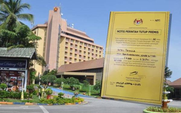 Notis penutupan Primula Beach Hotel susulan berlaku penularan Covid-19 terhadap 29 pekerja hotel berkenaan.