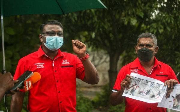 Dayalan (kiri) gesa tindakan diambil kepada pegawai penyiasat kes melibatkan pengawal keselamatan.