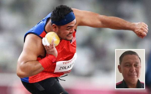 Aksi Ziyad pada Sukan Paralimpik Tokyo 2020 di Stadium Olimpik minggu lalu. Gambar kecil: Mohd Sadek