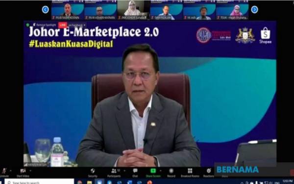Kerajaan Johor sediakan suntikan rangsangan e-dagang sebanyak RM500,000 untuk perkasakan Johor e-Marketplace 2.0, sekali gus lahirkan usahawan PKS secara dalam talian.