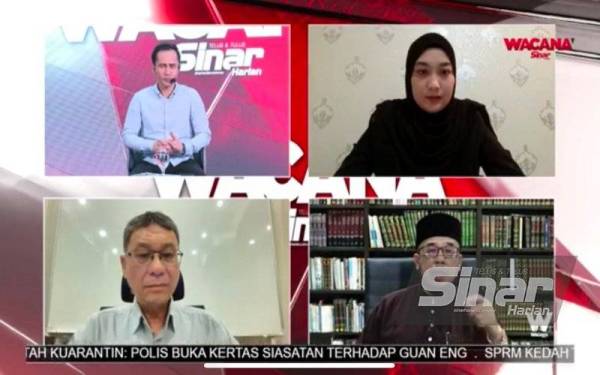 Wacana Sinar Harian bertajuk Malaysia Tuntut Reformasi Politik Bebas Rasuah, disiarkan secara dalam talian pada Khamis.
