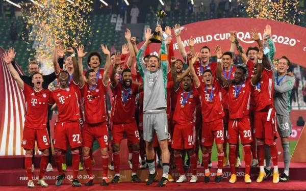Bayern Munich meraikan kejayaan muncul juara musim 2020. foto: gettyimages