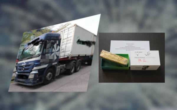 Ganja yang disimpan di dalam kotak kecil diserahkan lelaki berkenaan ketika pemeriksaan polis di SJR Plaza Tol Lipat Kajang, Jasin pada Sabtu lalu.