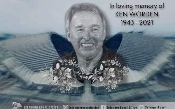 Poster mendiang Ken Worden di Facebook Selangor Royal Office pada Rabu.