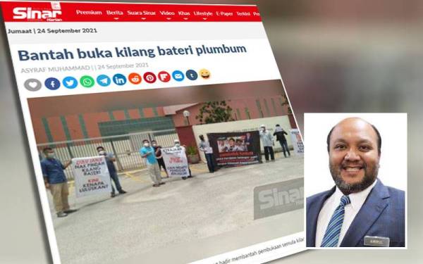 Penduduk dan NGO menyerahkan memorandum bantahan kepada MPKL susulan daripada penolakan operasi kilang terbabit. Gambar kecil: Amirul Azizan