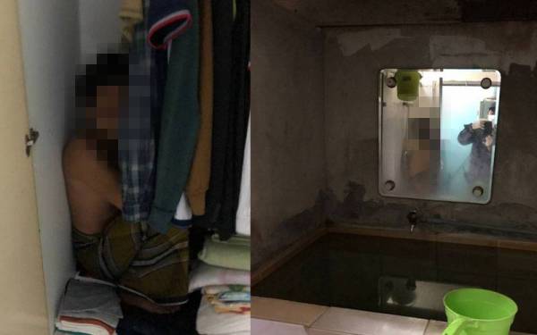 Seorang PATI cuba menyorok di dalam almari pakaian dan belakang pintu bilik air.