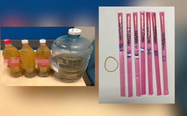 Antara barangan rampasan dalam serbuan awal pagi Khamis di di sebuah rumah Kampung Gual Sitok, Rantau Panjang.