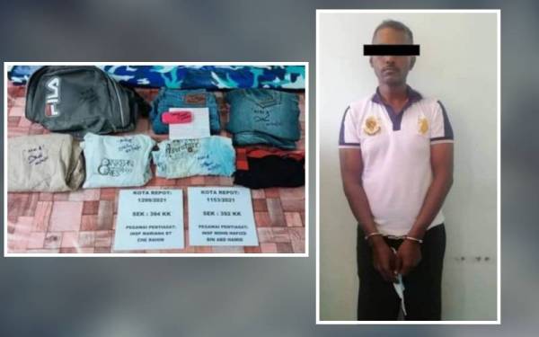 Antara barang yang dirampas daripada suspek pada serbuan di Plaza Pandan Malim, Melaka pada Sabtu.