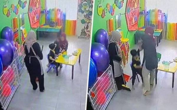 Tular video seorang kanak-kanak lelaki disyaki didera oleh pengasuh di sebuah pusat jagaan di Ampang.