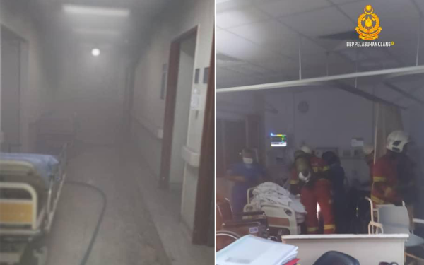 Kebakaran melibatkan dua bilik wad.