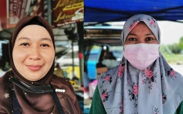 Gambar dari kiri: Wan Faizah, Najihah