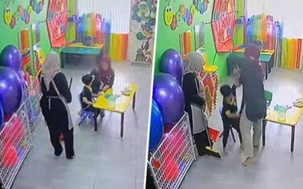 Tular video seorang kanak-kanak lelaki disyaki didera oleh pengasuh di sebuah pusat jagaan di Ampang.