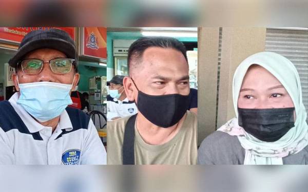 Gambar dari kiri: Samsul Muharief, Abdul Samad, Norhana