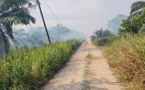 Kebakaran terbuka dikesan menerusi satu rondaan pemantauan pencemaran melalui dron di kawasan Revolusi Hijau Johan Setia, di sini.