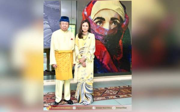 Sultan Selangor, Sultan Sharafuddin Idris Shah dan Tengku Permaisuri Selangor Tengku Permaisuri Norashikin. - Foto ihsan Selangor Royal Office