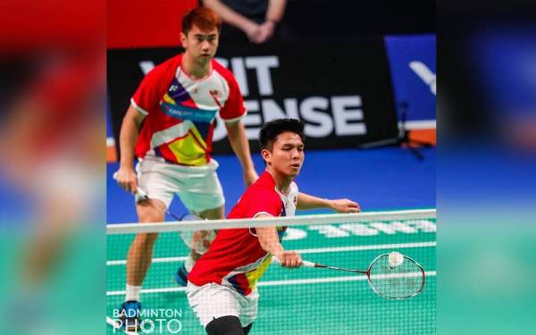 Gandingan Sze Fei-Nur Izzuddin mempamerkan aksi membanggakan pada saingan Terbuka Denmark. - Foto Badminton Association of Malaysia