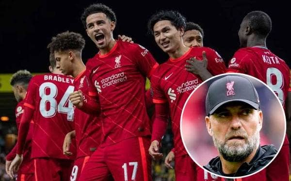 Sebahagian pemain Liverpool ketika menewaskan Preston pada aksi Piala Liga pada Rabu. - Foto This Is Anfield