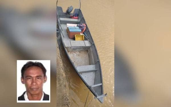 Bot gentian kaca optik milik Mohd Rashid (gambar kecil) ditemui kawasan muara berdekatan rumah api dan benteng pemecah ombak kira-kira 500 meter daripada LKIM. (Gambar kecil: Mohd Rashid)