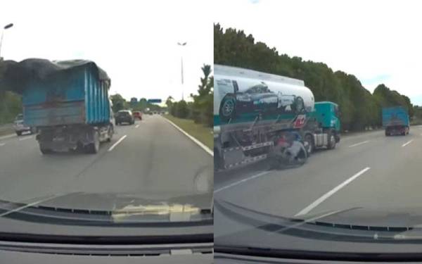 Rakaman video memaparkan kejadian di Kilometer 33.5 Jalan Puchong/Cyberajaya/Dengkil berhampiran susur menghala ke arah Kajang.