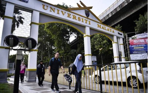 Universiti Malaya menduduki tempat kelapan dalam QS-AUR 2022, naik satu kedudukan berbanding tahun lepas. - Foto fail/Bernama