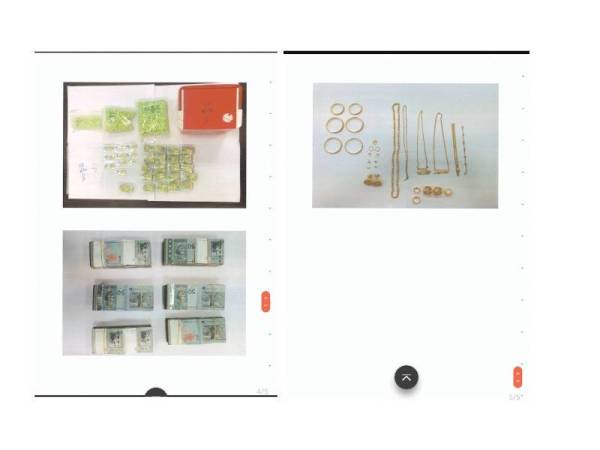 Antara barangan dirampas polis dalam kejadian di Bandar Baru Sentul, Kuala Lumpur pada Isnin.