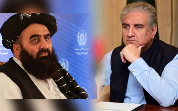 Gambar dari kiri: Amir Khan Muttaq, Shah Mahmood Qureshi