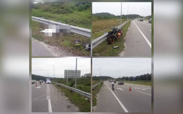 Mangsa maut selepas motosikal ditunggangnya hilang kawalan lalu melanggar pembahagi jalan di kilometer 28 Jalan Kuala Selangor - Kuala Lumpur di sini pada Ahad.
