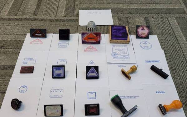 Pelbagaj jenis cap jabatan ditemui.