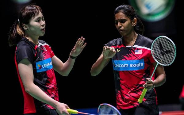 Pearly (kiri) dan Thinaah diletakkan sebagai pilihan kelapan pada Masters Indonesia kali ini.