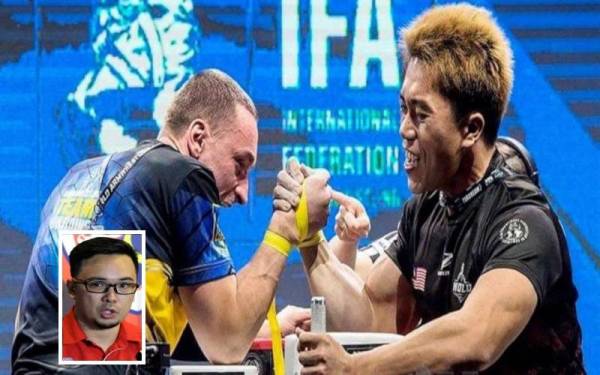 Joffey Jolly (kanan) antara penggusti lengan yang akan mengambil bahagian. (Gambar kecil: Mohd Zil Fadli)