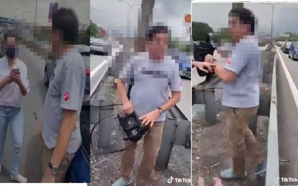 Tular di media sosial satu video berdurasi 1.30 saat yang memaparkan seorang lelaki dilihat mengambil beg tangan wanita itu dan meminta wanita berkenaan mengikutnya ke balai polis untuk membuat laporan.