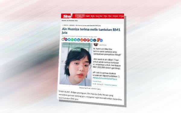 Laporan Sinar Harian pada 4 Ogos lalu.