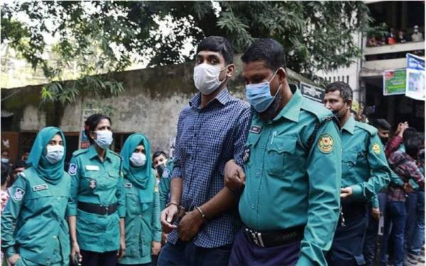 Mahkamah di Bangladesh pada Rabu menjatuhkan hukuman mati terhadap 20 individu berhubung dengan kes pembunuhan seorang pelajar universiti pada 2019.- Foto AFP