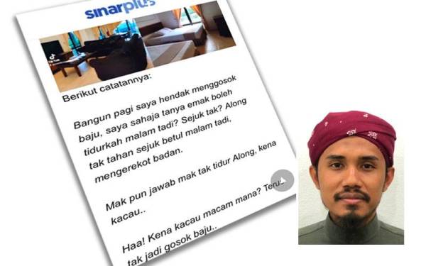 Tangkap layar siaran Sinar Plus berkaitan kejadian seram dikongsikan seorang wanita di media sosial. (Gambar kecil: Shafiq)