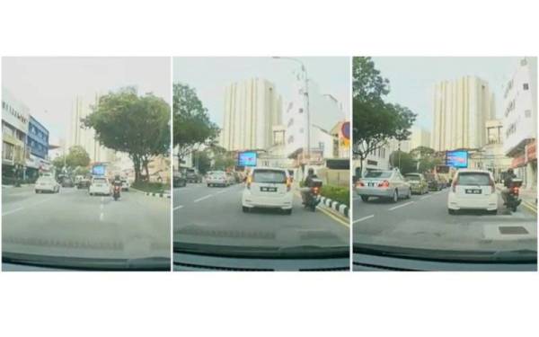 Polis kesan pemandu dan penunggang dalam video tular yang dirakam bertikam lidah di Jalan Raja Laut, Kuala Lumpur.