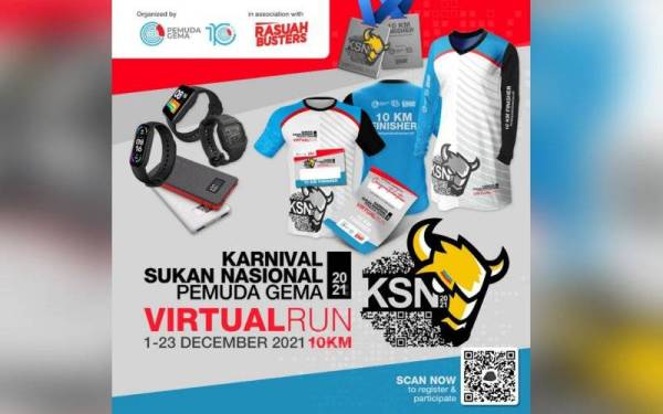 Larian Virtual yang dianjurkan Gema dengan kerjasama Rasuah Busters.