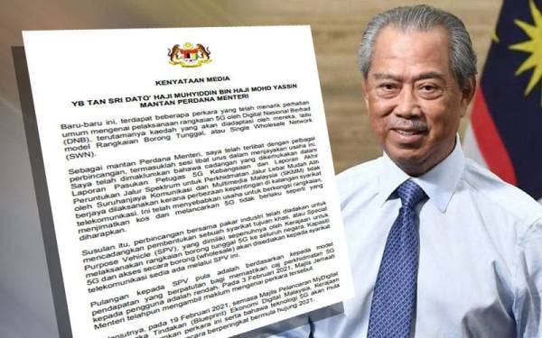 Kenyataan akhbar oleh Muhyiddin pada Sabtu.