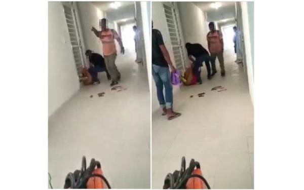 Dua lelaki dirakam memukul seorang mangsa dalam video tular di Facebook.