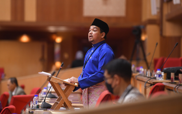 Ahmad Saidi berucap ketika sesi penggulungan Sidang DUN Perak pada Khamis. - Foto Urusetia Dewan Negeri Perak