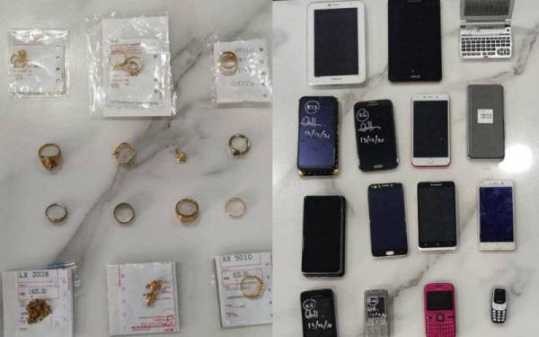 Antara barangan kes yang dirampas. - Foto ihsan IPD Port Dickson