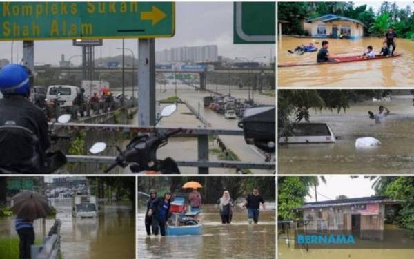 Plaza Tol Shah Alam ditutup total karena banjir
