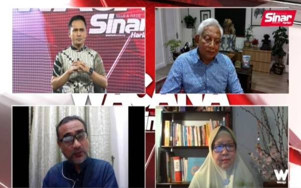 Wacana Sinar Siri 312 bertajuk `Bencana: Bantuan sampai lewat’ yang dikendalikan moderator, Ismail Adnan (atas, kiri)