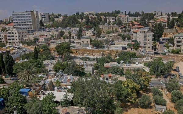 Kawasan kejiranan Sheikh Jarrah di Baitulmaqdis Timur yang menjadi rebutan kumpulan pendatang Yahudi.